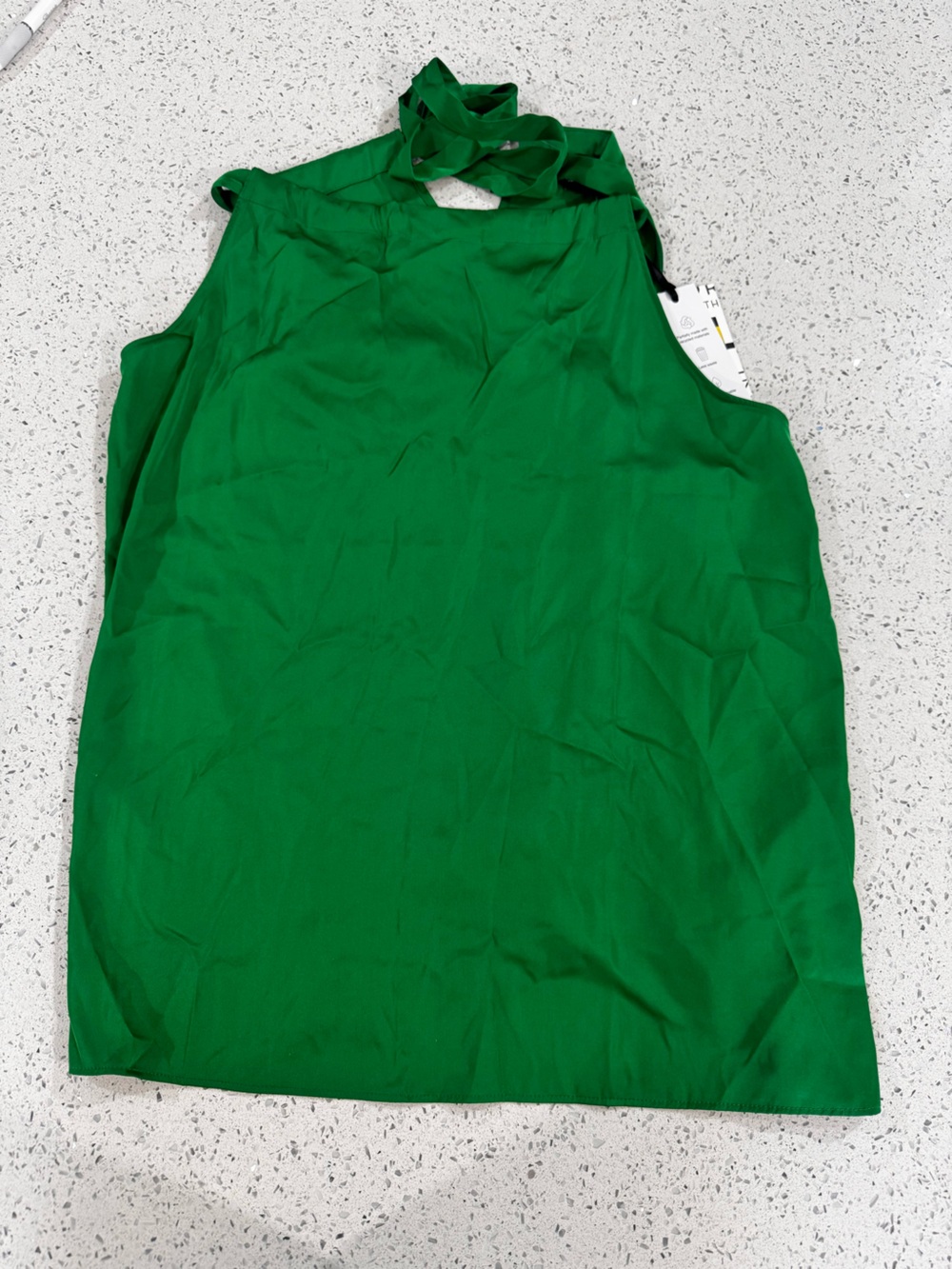Ladies Emerald Green Halter top Neck Shirt